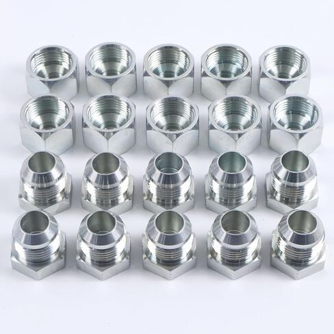 10 Pairs 3/4" # 12 JIC Cap 0304-C-12 & Plug 2408-12 Combo Hydraulic Adapter Fitting 1-1/16-12 in Saudi Arabia