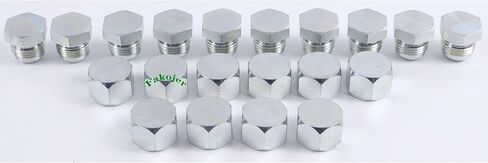 10 Pairs 3/4" # 12 JIC Cap 0304-C-12 & Plug 2408-12 Combo Hydraulic Adapter Fitting 1-1/16-12 in Saudi Arabia