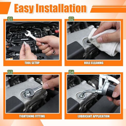 245PCS Grease Fittings Assortment, SAE & Metric Zerk Grease Fittings 1/4" 1/8" M6 M8 M10 Straight 45 90 Degree with Fitting Caps, Suitable for Automotive and Industrial Use in Saudi Arabia