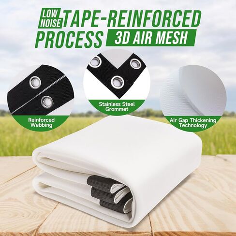 Golf Simulator Impact Screen Professional 3D Air Mesh Screen for Home/Indoor Training, Golf Projector Hitting Net for Practice with Grommet Holes, 7 Size Options in Saudi Arabia