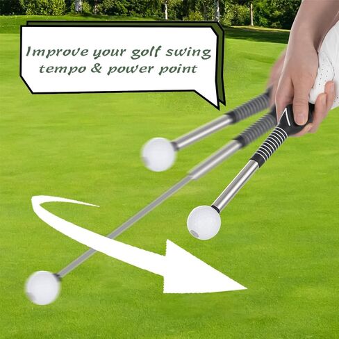 Retractable Golf Swing Trainer Right-Handed Click Stick Golf Grip Portable Grip Trainer with Click Feedback for Right Trainer Ideal for Beginners, Indoor & Outdoor Practice in Kuwait