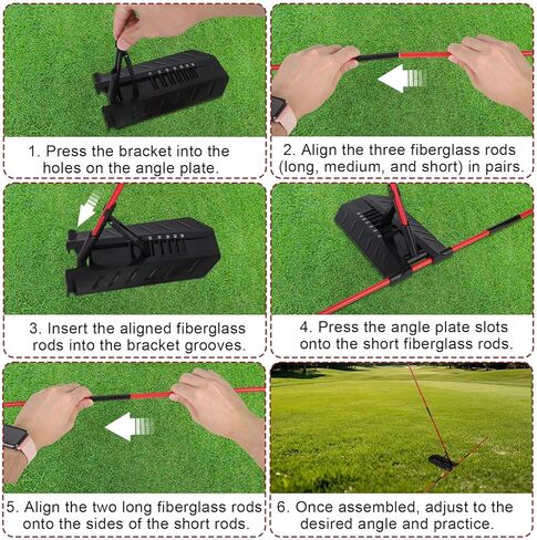 Pro Golf Alignment Sticks Holder, Golf Swing Plane & Path Training Aid Posture Alignment Trainer Equipment for Beginners Enthusiasts & Golfers Practice of All Ages in Saudi Arabia
