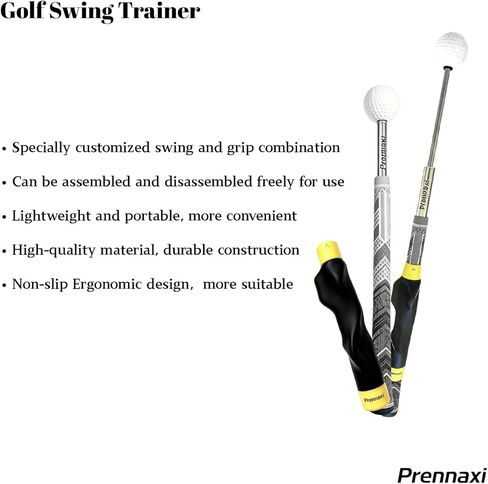 Retractable 2-in-1 Golf Swing & Grip Trainer with Audible Click Features Removable Grip Corrector for Use on All Clubs Tempo, Speed & Release Ideal Indoor Practice Aid & Golf Gift in Saudi Arabia