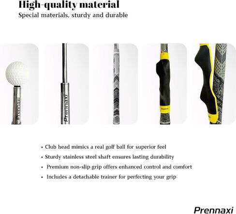 Retractable 2-in-1 Golf Swing & Grip Trainer with Audible Click Features Removable Grip Corrector for Use on All Clubs Tempo, Speed & Release Ideal Indoor Practice Aid & Golf Gift in Saudi Arabia