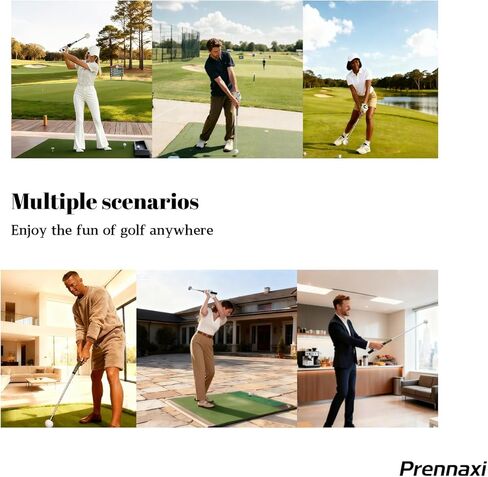 Retractable 2-in-1 Golf Swing & Grip Trainer with Audible Click Features Removable Grip Corrector for Use on All Clubs Tempo, Speed & Release Ideal Indoor Practice Aid & Golf Gift in Saudi Arabia