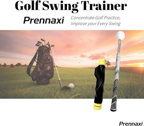 Retractable 2-in-1 Golf Swing & Grip Trainer with Audible Click Features Removable Grip Corrector for Use on All Clubs Tempo, Speed & Release Ideal Indoor Practice Aid & Golf Gift in Saudi Arabia