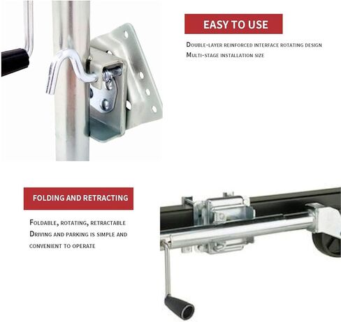 Heavy-Duty Bolt-On Swivel Jack - Side Rocker Trailer Jack, Steel Swivel Trailer Tongue Jack, Heavy- Duty Boat Trailer Jack, 1200 Lbs Capacity, 6 in Wheel, Heav in Saudi Arabia