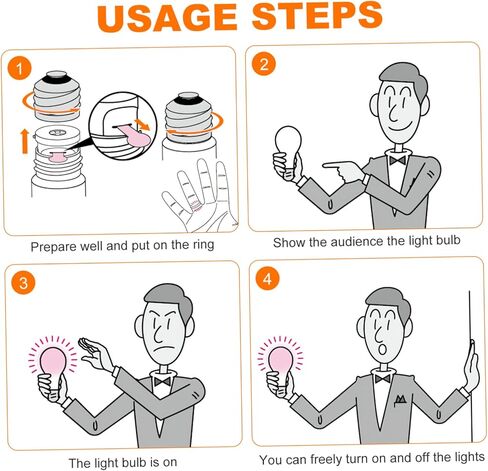 Garneck Bulb, Tricks Light Up Bulb, Self-Illuminating Light Bulb Stage Props,Dating Romance Surprise in Saudi Arabia