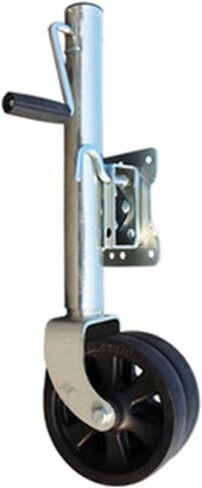 Heavy-Duty Bolt-On Swivel Jack - Beach Wheel Trailer Jack,Swivel Boat Trailer Jack Stand 1500 Lbs, 8 Inch Dual Solid Rubber Trailer Jack Wheel,11 Inch Lift, Fo in Saudi Arabia