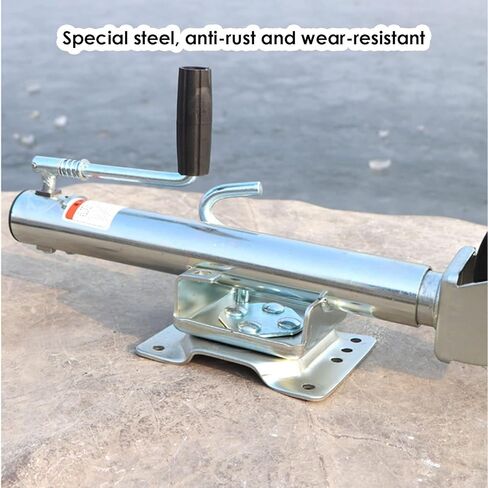 Heavy-Duty Bolt-On Swivel Jack - Beach Wheel Trailer Jack,Swivel Boat Trailer Jack Stand 1500 Lbs, 8 Inch Dual Solid Rubber Trailer Jack Wheel,11 Inch Lift, Fo in Saudi Arabia