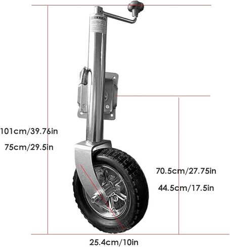 Boat Trailer Jack - Trailer Jack Wheel,with 10-Inch Wheel, Heavy-Duty Swivel Mount, 2000 Lbs Capacity Boat Trailer Jack, 10.2 Inches Vertical Travel, Bolt-On S,2000lbs/900kg in Saudi Arabia