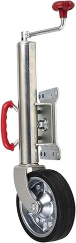 Lift Swivel Trailer Jack - Stable Guide Wheel Trailer Jack with Support, Boat Trailer Jack, Heavy-Duty Swivel Mount, 8-Inch Iron Wheel, Chrome, Capacity 1550 L,10in lift/1550lbs in Saudi Arabia