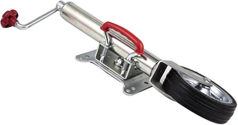 Lift Swivel Trailer Jack - Stable Guide Wheel Trailer Jack with Support, Boat Trailer Jack, Heavy-Duty Swivel Mount, 8-Inch Iron Wheel, Chrome, Capacity 1550 L,10in lift/1550lbs in Saudi Arabia