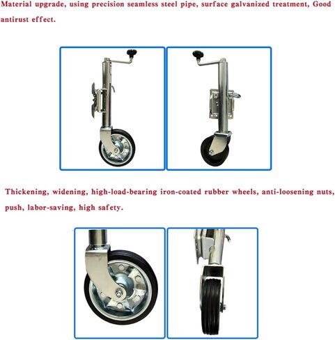 Boat Trailer Jack - Trailer Jack Wheel,with 10-Inch Wheel, Heavy-Duty Swivel Mount, 2000 Lbs Capacity Boat Trailer Jack, 10.2 Inches Vertical Travel, Bolt-On S,2000lbs/900kg in Saudi Arabia