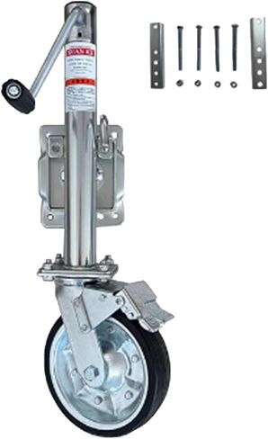 Heavy Duty Marine Swivel Trailer Jack - Trailer Jack Wheel, 15/20Cm Folding Support Wheel, 1200/1500 Lbs Heavy Duty Trailer Jockey Wheel, Seamless Steel Tube Un,8-inch Wheel in Saudi Arabia