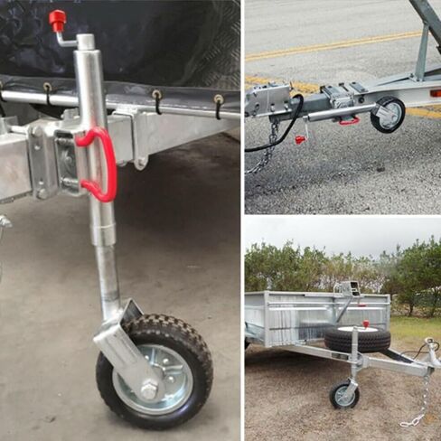 Boat Trailer Jack - Trailer Jack, Beach Boat Trailer Jack with 10In Wheel, Heavy Duty Boat Trailer Jack Wheel Swing Back Anti Rust Trailer Tongue Jack for Rv C,2000lb in Saudi Arabia