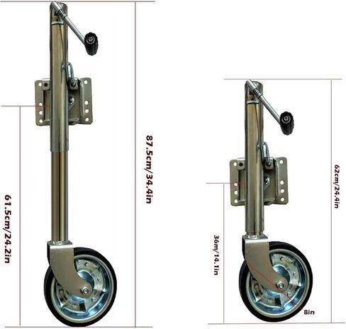 Boat Trailer Jack - Trailer Jack Wheel, Jockey Wheel Heavy Load Trailer 20Cm, Folding Jockey Wheel Support, Capacity 750Kg, Lift 25Cm, for Boat, Motorhome, Yac in Saudi Arabia
