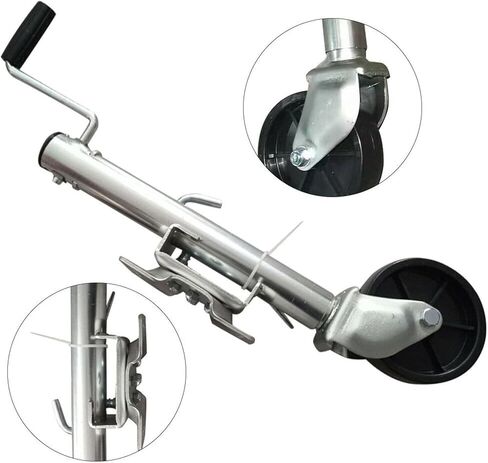 Boat Trailer Jack with Wheel - Lift Swivel Trailer Jack, Trailer Wheel Jockey Wheel, 1200 Lb Steel Jockey Wheel, Heavy Duty Automatic Support Leg Support, for in Saudi Arabia