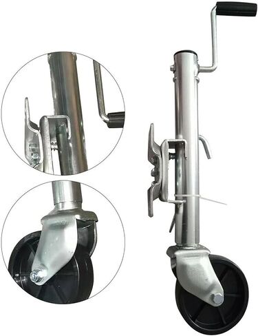 Boat Trailer Jack with Wheel - Lift Swivel Trailer Jack, Trailer Wheel Jockey Wheel, 1200 Lb Steel Jockey Wheel, Heavy Duty Automatic Support Leg Support, for in Saudi Arabia
