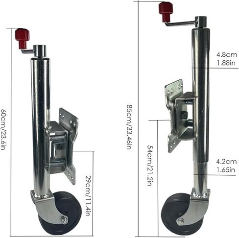 Heavy-Duty Bolt-On Swivel Jack - Folding Support Wheel Support - Heavy Duty Marine Swivel Trailer Jack, Swivel Trailer Wheels, Trailer Jockey Wheel with 15Cm W in Saudi Arabia