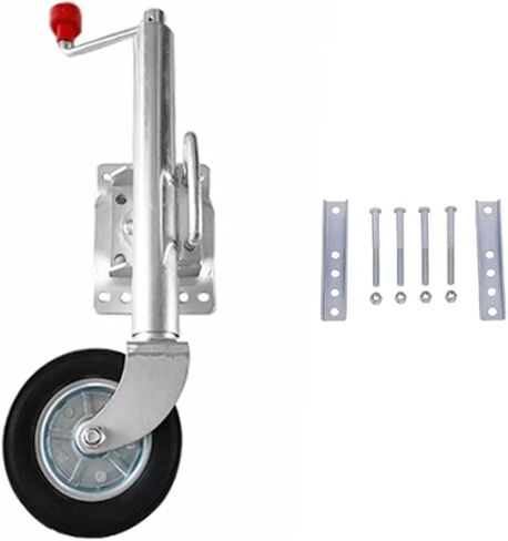 Trailer Jack Wheel - Heavy Duty Marine Swivel Trailer Jack, Support Folding Jockey Wheel, Bolt-On Swivel Tongue Jack, 900Kg Load Capacity, 25Cm Stroke, for Boat,6in Wheel(1200lbs/550kg) in Saudi Arabia