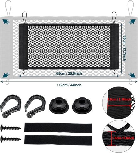 Car Trunk Organizer for SUV Backseat Hanging Storage with 8 Pockets, Heavy-Duty 1680D Oxford Fabric, Foldable Car Organizer for MPV Minivan Sedan, Car Accessories Interior in Kuwait