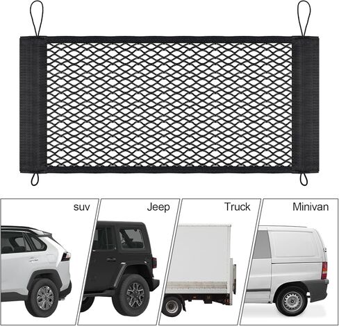 Car Trunk Organizer for SUV Backseat Hanging Storage with 8 Pockets, Heavy-Duty 1680D Oxford Fabric, Foldable Car Organizer for MPV Minivan Sedan, Car Accessories Interior in Kuwait