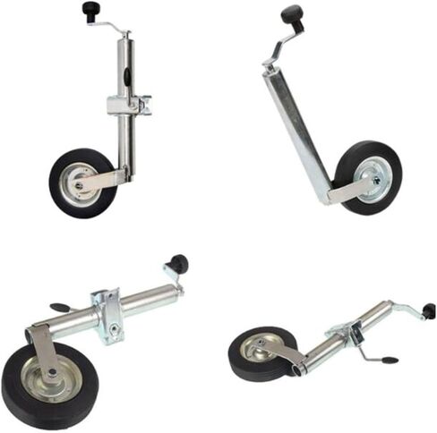 Swivel Trailer Jack - Trailer Jack Wheel, Lift Bolt-On Swivel Tang Jack, Boat Trailer Jack with Wheel, 150Kg Heavy Duty Jockey Wheel, with 20Cm Wheel, for Yach,540kg/15cm in Saudi Arabia