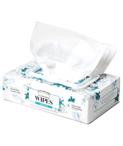 Poo~Pourri Flushable Wipes - Made with Plant Based Fibers, Aloe, & Vitamin E - Adult Wet Wipes - Cucumber & Aloe Essential Oils scent - Septic & Sewer Safe - 3-pack (150 total) with Dispenser Boxes in Saudi Arabia