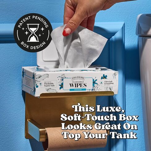 Poo~Pourri Flushable Wipes - Made with Plant Based Fibers, Aloe, & Vitamin E - Adult Wet Wipes - Cucumber & Aloe Essential Oils scent - Septic & Sewer Safe - 3-pack (150 total) with Dispenser Boxes in Saudi Arabia