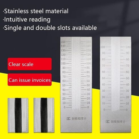 Stainless Steel Scraper Fineness Meter Single Groove Fineness Plate Fineness Gauge (0-150um) in Saudi Arabia