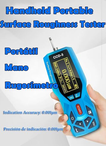 Surface Roughness Measurement Instrument 20 Parameters Surface Roughness Tester For Flat Surface,Shaft with Small Hole Probe Ra 0.005-16.000um Rz 0.02-160.00um PC Software 100 Group Data Storage in Saudi Arabia