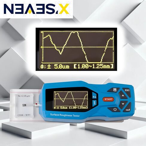 Surface Roughness Tester(Handheld Digital Profilometer)–Ra/Rz/Rt Measurements, USB Data Export,Ideal for Metal/Coating/Plastic QC(NEAES’X SE220) in Kuwait
