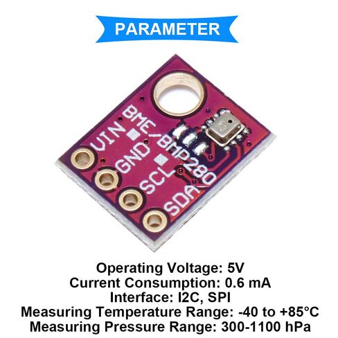 4Pack BMP280 5V Digital Barometric Pressure Temperature Sensor High Precision Module with IIC I2C for Arduino with Dupont Cable in Saudi Arabia