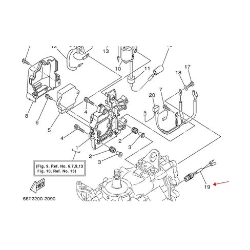 Outboard Thermo Switch Temperature Sensor for Yamaha 688-82560-00, 688-82560-10, 6-250 Outboard 1984-2010 in Saudi Arabia