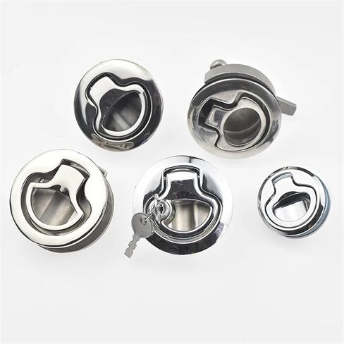 XK246-61-316 M1 Circular Pull Ring Tongue Lock 316 Material with Lock and Without Lock 1Pcs(XK246-61-316S) in Saudi Arabia