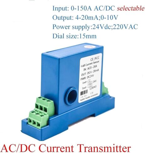 12-28Vdc 220VAC Current Transformer 10A 50A 100A 150A Clamp Ac DC Current Transmitter(in 0-80A_220VAC_Out 0-20MA) in Saudi Arabia