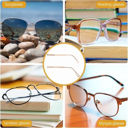 Healifty 1 Pair Glasses Accessories Metal Eyeglasses Replacements Temples Arm Legs for Eyeglasses Glasses Parts Replacement Temple Resin Mirror Picture Frame in Saudi Arabia