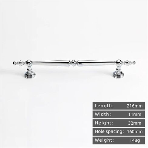Solid Brass Cabinet Handle Bright Silver Drawer Long Gold 1Pcs(1023-160-Chrome) in Saudi Arabia