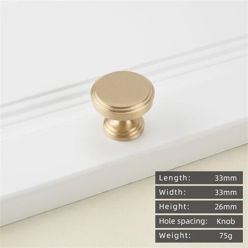 درج خزانة مطبخ بمقبض ذهبي من النحاس الصلب ومقبض طويل قطعة واحدة (13-L-33mm) in Kuwait