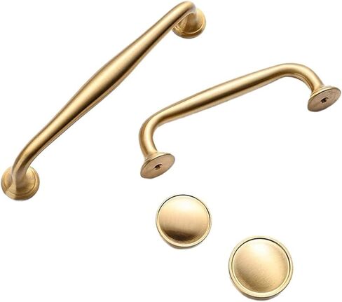 الصلبة النحاس مقبض بسيط الذهب الأثاث خزانة درج خزانة باب سحب 1 قطعة (CC-128mm) in Kuwait