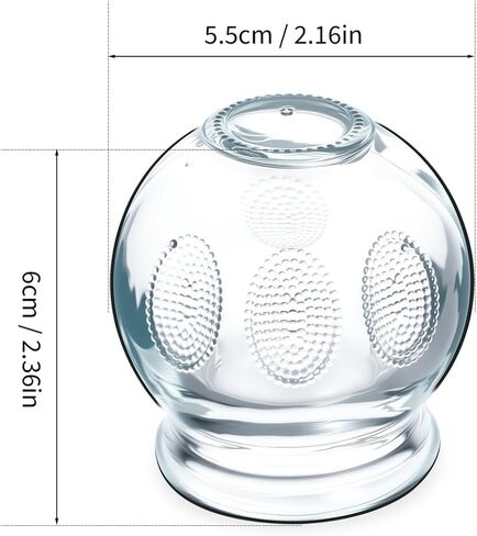 MIPCASE 7 PCS Glass Cupping Set ، مجموعة الحجارة الزجاجية الصينية للعلاج للعلاج بالتدليك ، للتدليك العضلي والعضلات in Saudi Arabia