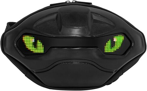 LED Shoulder Bag, 112 x 17 Screen Dots Hard Shell Night Alert Chest Bag with Adjustable Shoulder Strap for Outdoor Sports Cycling Hiking Skateboarding, 12.2 x 5.9 13in in Saudi Arabia