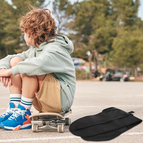 BESTonZON Portable Skateboard Carry Pouch with Thickened Pvc Mesh Multi-functional Skateboard Shoulder Bag for Outdoor Sports and Skateboarding Storage Convenient Organizer in Saudi Arabia