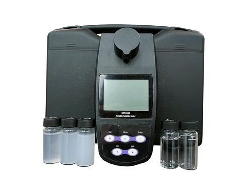 Portable Turbidity Meter with Standard Calibration Liquid 0.02/200/500/1000NTU Measuring Range 0-1100NTU 0-275EBC 0-9999ASBC 2-5 Points Calibration LCD Display in Kuwait