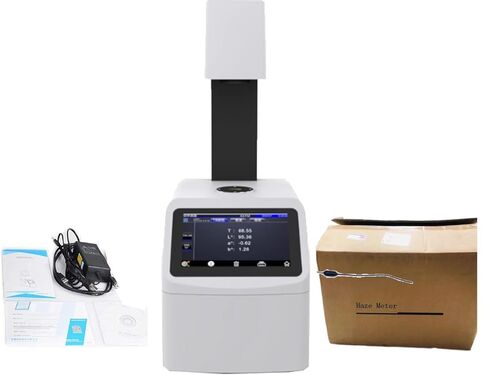 Haze Meters Benchtop Transmission Hazemeter with USB Interface Resolution 0.1unit Aperture 15mm Light Source 400nm to 700nm 10000pcs Data Storage ASTM D1003 7-inch TFT Touch Screen Color LCD in Saudi Arabia
