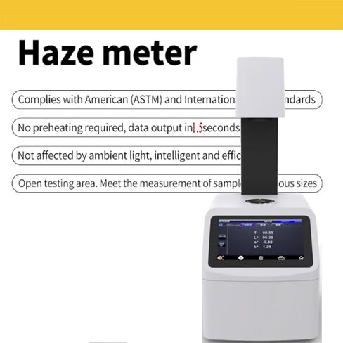 Haze Meter Digital Haze and Transmittance Measurement with ASTM D1003 Standard Resolution 0.1unit Aperture 15mm Light Source 400nm to 700nm The PD Array Detector USB Interface in Saudi Arabia