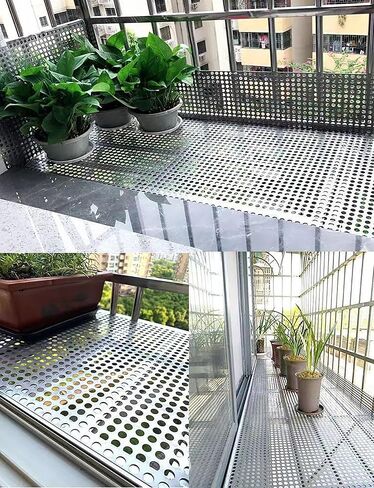 Stainless Steel 304 Perforated Metal Sheets, Anti-Theft Balcony Protection & Leak-Proof Window Pads, Durable Perforated Plates (20x500cm) for Home & Garden in Saudi Arabia