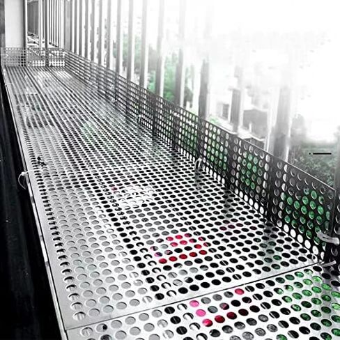 Perforated Metal Sheet with Holes - Durable Steel, Includes Ties & Gloves for Easy Installation, Perfect for DIY Projects & Industrial Use, Versatile & Reliable in Saudi Arabia