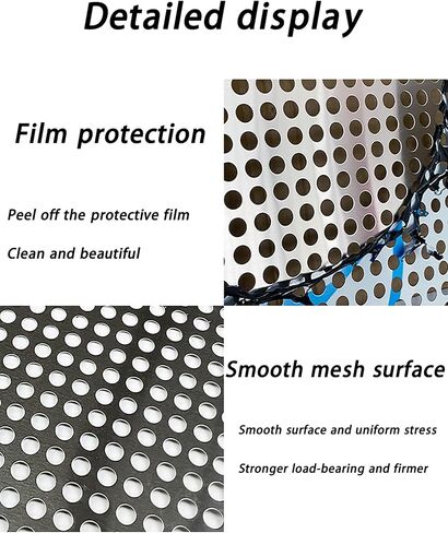 304 Stainless Steel Perforated Sheet - Anti-Theft Mesh Pad for Windows & Balconies, Safety Protective Net, Leakproof Decorative Grilles, Punching Plate (57x400cm) in Saudi Arabia